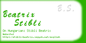 beatrix stibli business card